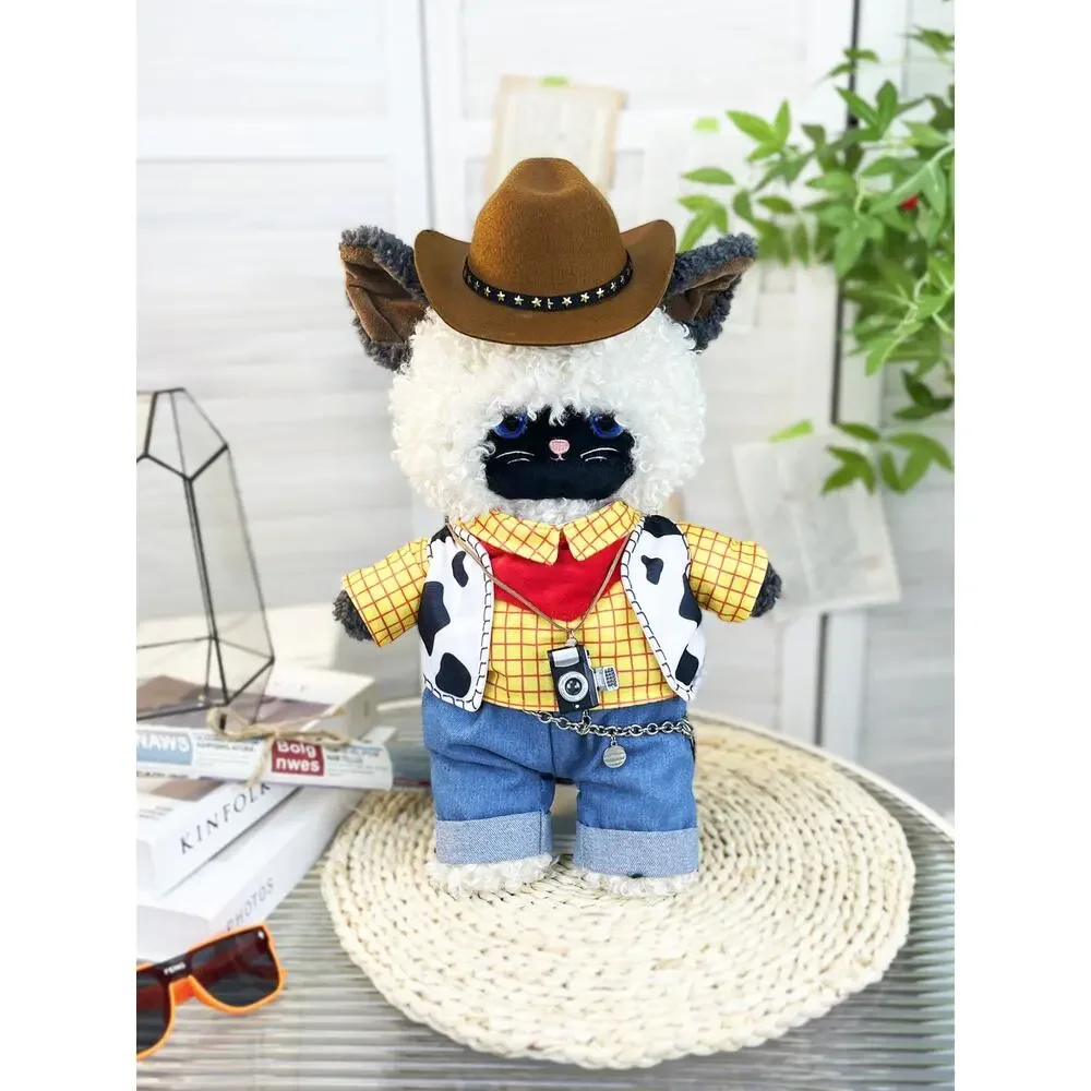 Large Bartholomew Bear clothes outfits - Western Cowboy Outfit Set with Hat